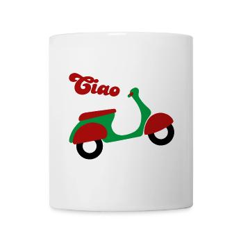 Roller Ciao Italien Urlaub Lebensfreude Fan happy - Tasse - Weiß - Vorne