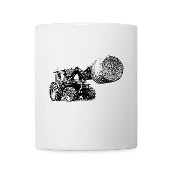 Tracteur MFF 4700 M avec balles de paille - Mug blanc - blanc - Devant