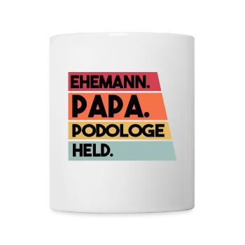 Ehemann Papa Podologe Held - Tasse - Weiß - Vorne
