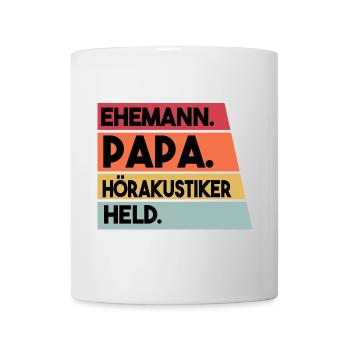 Ehemann Papa Hörakustiker Held - Tasse - Weiß - Vorne