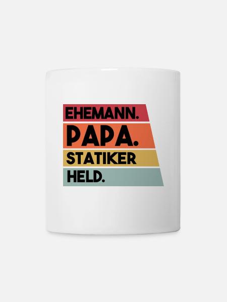 Ehemann Papa Statiker Held - Tasse - Weiß