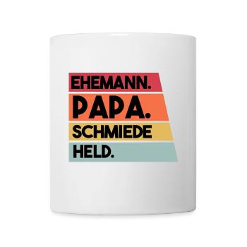 Ehemann Papa Schmiede Held - Tasse - Weiß - Vorne