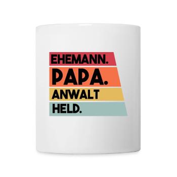 Ehemann Papa Anwalt Held - Tasse - Weiß - Vorne