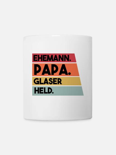 Ehemann Papa Glaser Held - Tasse - Weiß