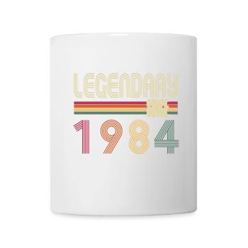Vintage 1984 né Vintage rétro anniversaire - Mug blanc - blanc - Devant