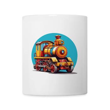Petite locomotive jouet Locomotive colorée - Mug blanc - blanc - Devant