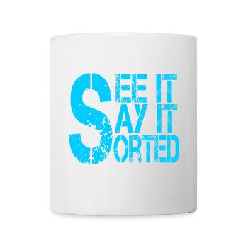 Symbole de dollar motivant avec slogan - Mug blanc - blanc - Devant