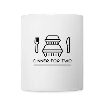 Abendessen für zwei – Takeaway-Boxen Gabel Messer. - Tasse - Weiß - Vorne