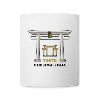 Tokyo, Ushijima-jinja, Torii, Japan Drawing - Mug - white - Front