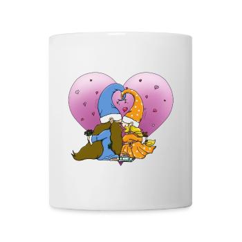 Zwergen Pärchen für Valentinstag und Liebende - Tasse - Weiß - Vorne
