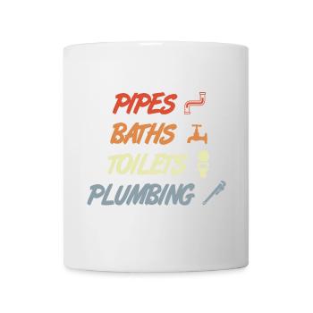Plomberie - Mug blanc - blanc - Devant