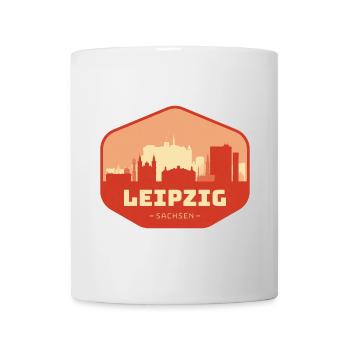 Leipzig Sachsen – Skyline mit Kulturflair  Beschre - Tasse - Weiß - Vorne