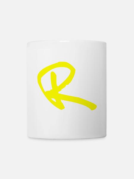 Buchstabe R - Tasse - Weiß