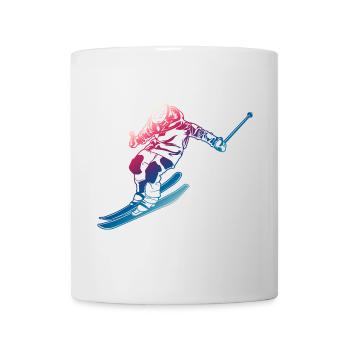 Vintage Skifahrer - Tasse - Weiß - Vorne