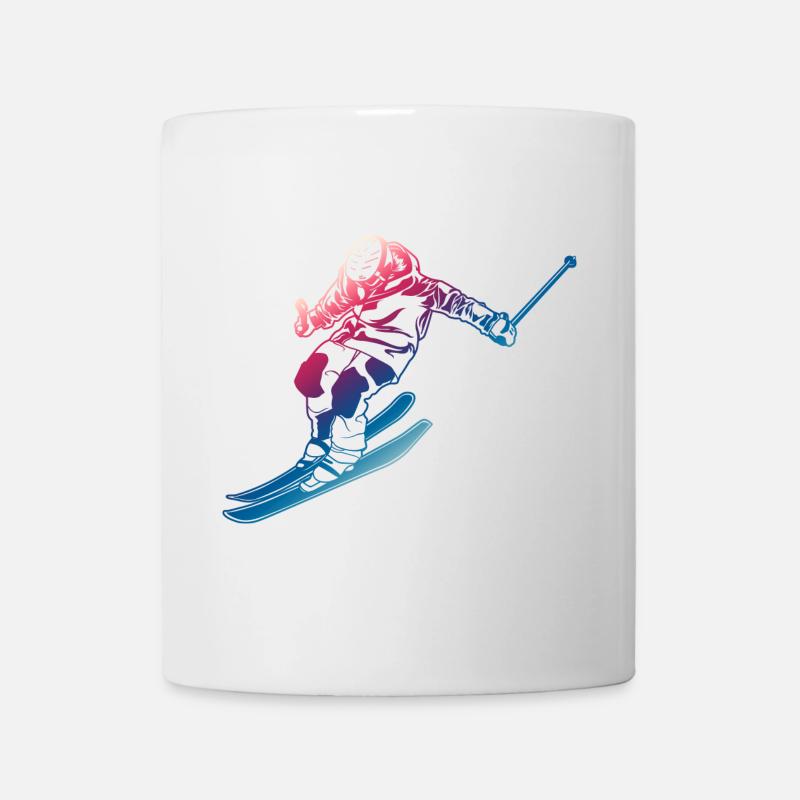 Skieurs vintage - Mug blanc - blanc