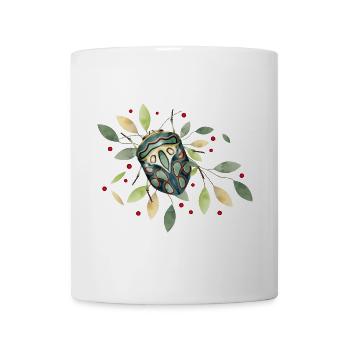 exotic african creepy crawly with leaves - Mug - white - Front
