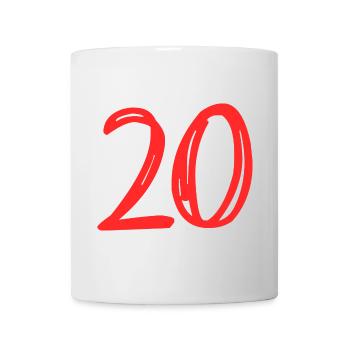 20. 20 YEARS. 20th ANNIVERSARY. 20TH ANNIVERSARY. - Mug - white - Front