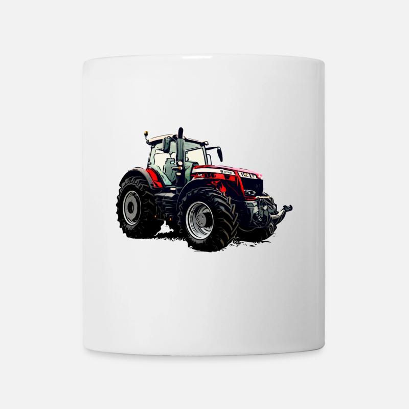 M F 8740 S Traktor - Tasse - Weiß