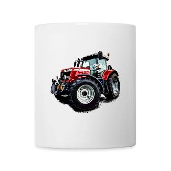 Traktor rot (M F) 6715S - Tasse - Weiß - Vorne