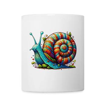 Schnecke - Tasse - Weiß - Vorne