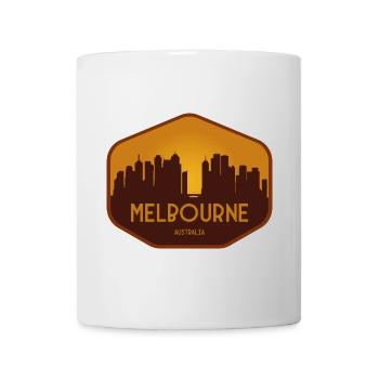 Melbourne Skyline Badge - Mug - white - Front