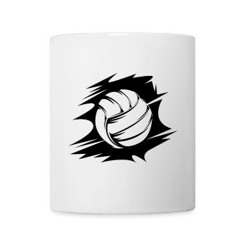 abstrakt Volleyball Ballsymbol Illustration Logo - Tasse - Weiß - Vorne