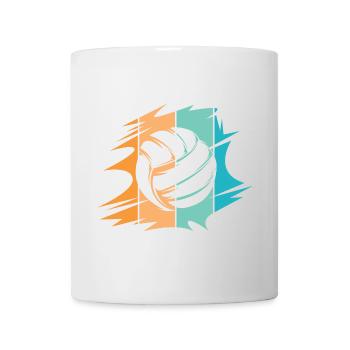 retro abstrakt Volleyball vintage Design Beach - Tasse - Weiß - Vorne