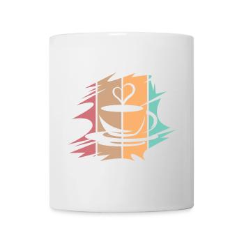 retro coffee abstract heart café love icon icon - Mug - white - Front