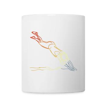 Schwimmen Vintage Look - Tasse - Weiß - Vorne
