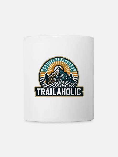 Trailaholic – Plein air, randonnée et VTT Moti - Mug blanc - blanc