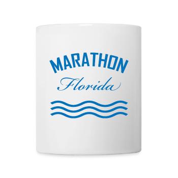 Marathon Florida Aquarell Stil - Tasse - Weiß - Vorne