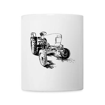 Dieselross F12 | Oldtimer-Traktor | Schwarz - Tasse - Weiß - Vorne