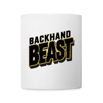 Tennis Shirt Backhand Rückhand Beast - Tasse - Weiß - Vorne
