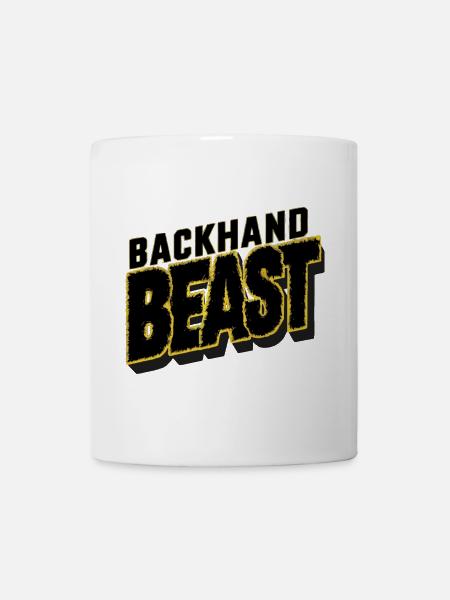 Tennis Shirt Backhand Rückhand Beast - Tasse - Weiß