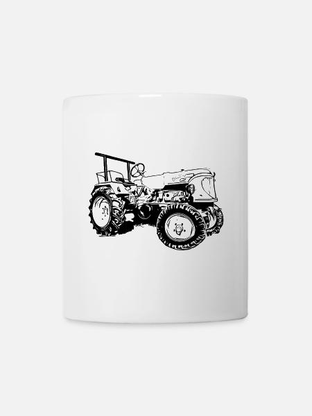 Traktor Güldner ADN-8 Haifischmaul - Tasse - Weiß