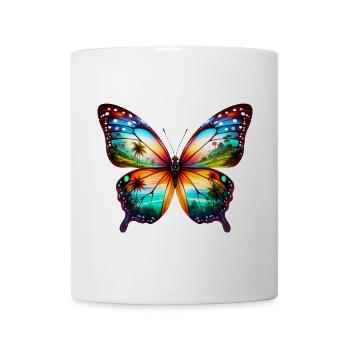 Papillon - Mug blanc - blanc - Devant