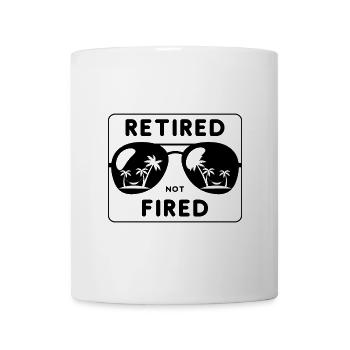 Im Ruhestand, nicht gefeuert Sonnenbrille Palmen. - Tasse - Weiß - Vorne