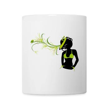 Fille au chapeau - Mug blanc - blanc - Devant