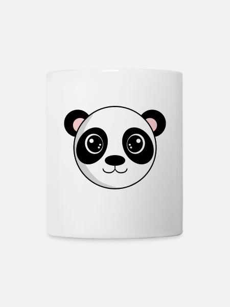 Panda Kopf - Tasse - Weiß