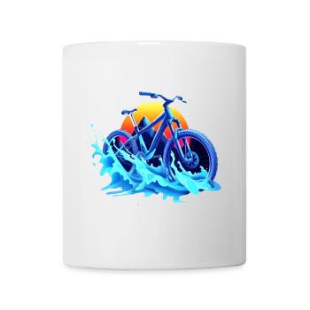 Mountain Biking Vaporwave - Mug - white - Front