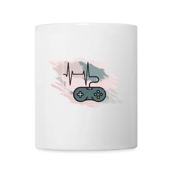 Herzschlag Gaming Controller Retro - Tasse - Weiß - Vorne