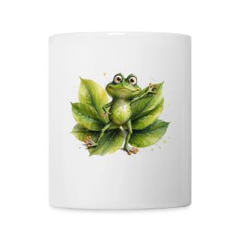 Tanzender Frosch auf Seerosenblatt - Tasse - Weiß - Vorne