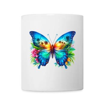 Schmetterling - Tasse - Weiß - Vorne