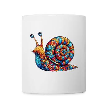 Schnecke - Tasse - Weiß - Vorne