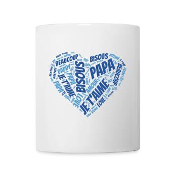 Nachricht Herz Ich liebe dich Papa - Tasse - Weiß - Vorne