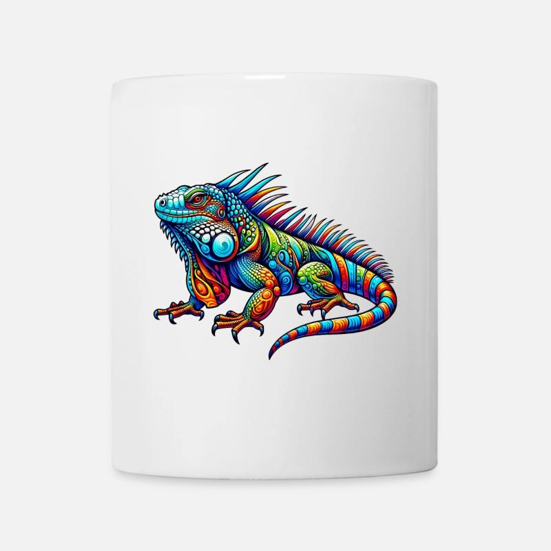 Leguan - Tasse - Weiß