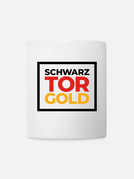 Deutsche Sport Mannschaften - SchwarzTorGold Box - Tasse - Weiß
