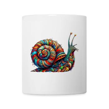 Schnecke - Tasse - Weiß - Vorne