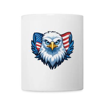 Drapeau des États-Unis Eagle Wings - Mug blanc - blanc - Devant