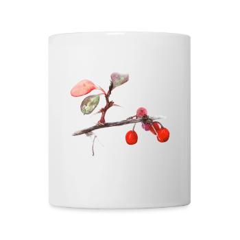 Aquarell Berberitze - Tasse - Weiß - Vorne